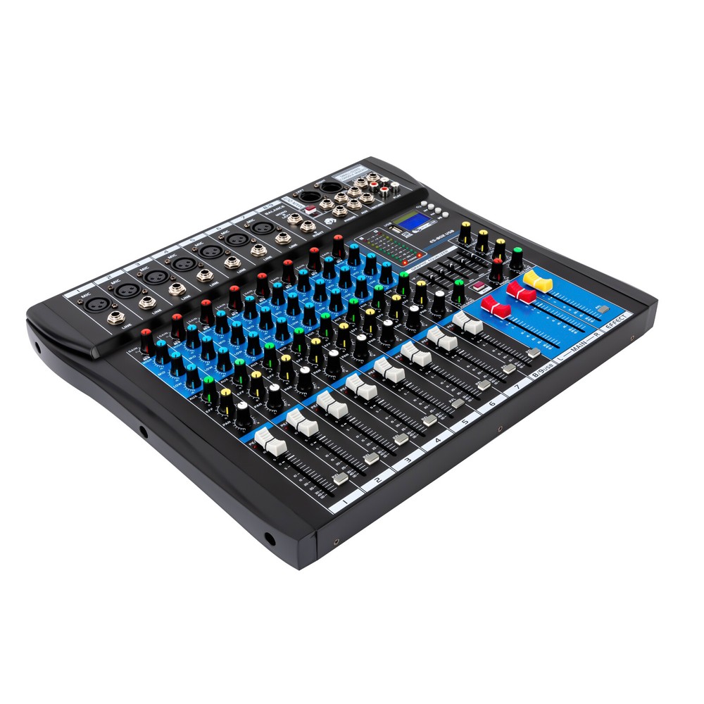 8 Channel Professional Bluetooth Live Studio Audio Mixer USB Mixing Console