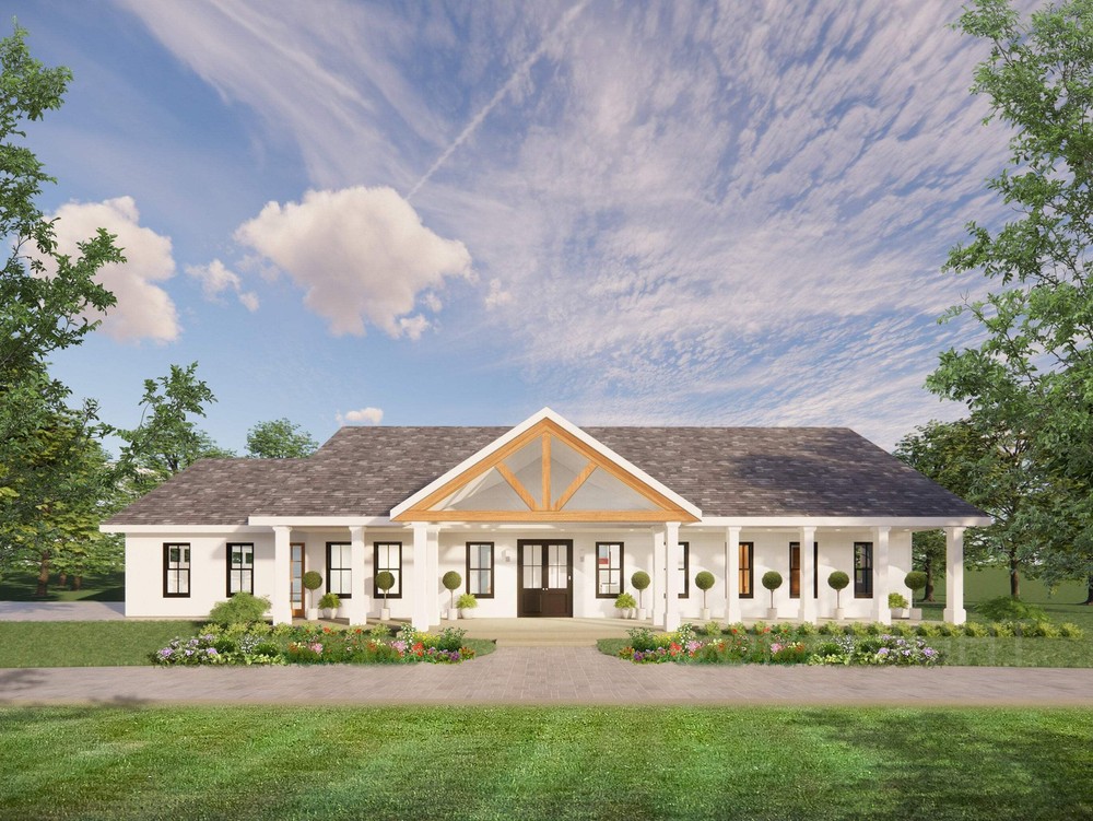 Cedar Springs Barndominium House Plan Design - 4 Bed 3 Bath 2100 sq ft - Double