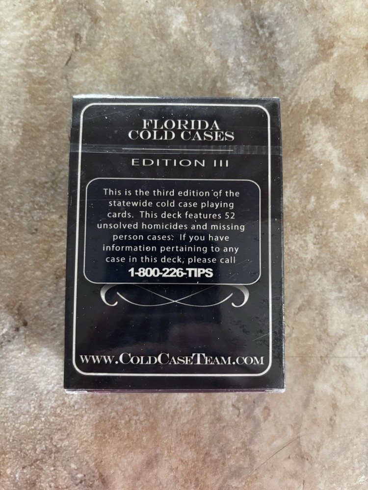 Florida Unsolved Homicides Missing Persons Cold Case Playing Cards 3rd Edition
