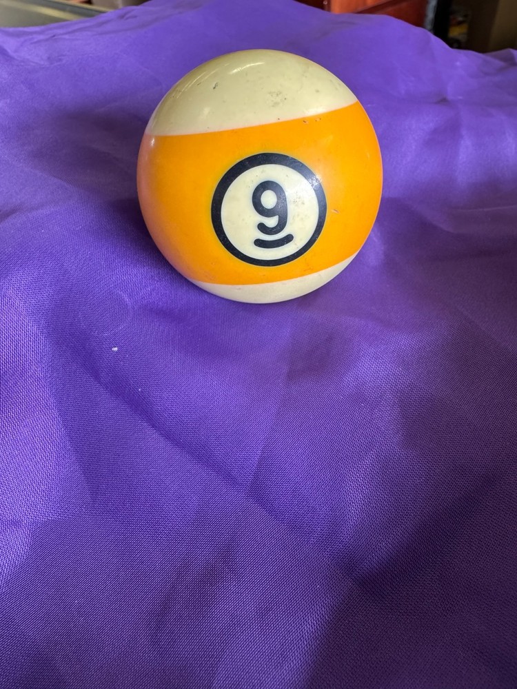 Vintage Black Ring / Circle Billiard Ball Replacement #9