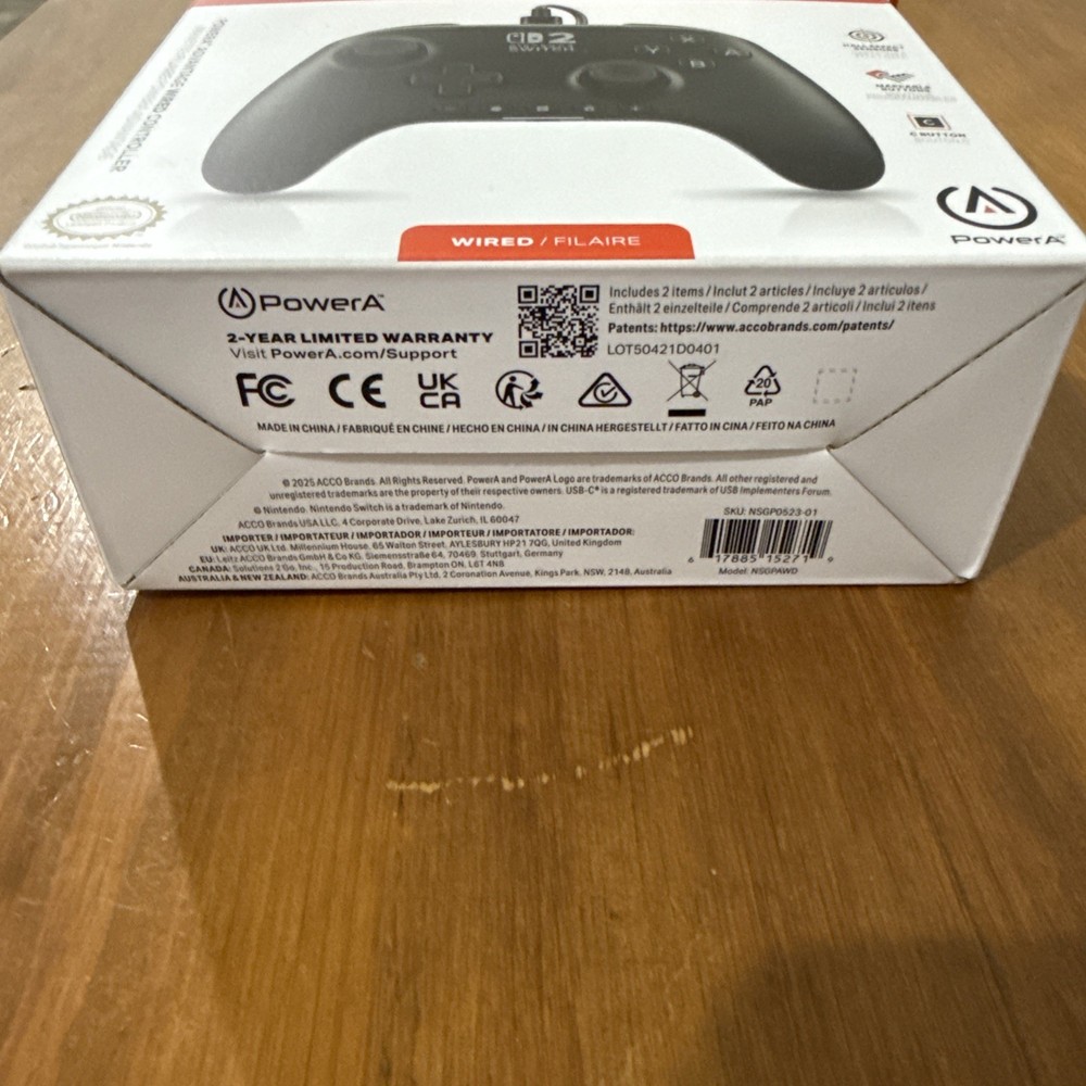 PowerA - Advantage Wired Controller for Nintendo Switch 2 - Black - Box Damage