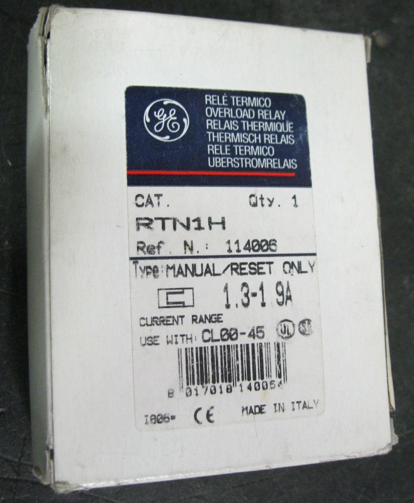 GE RTN1H Overload Relay