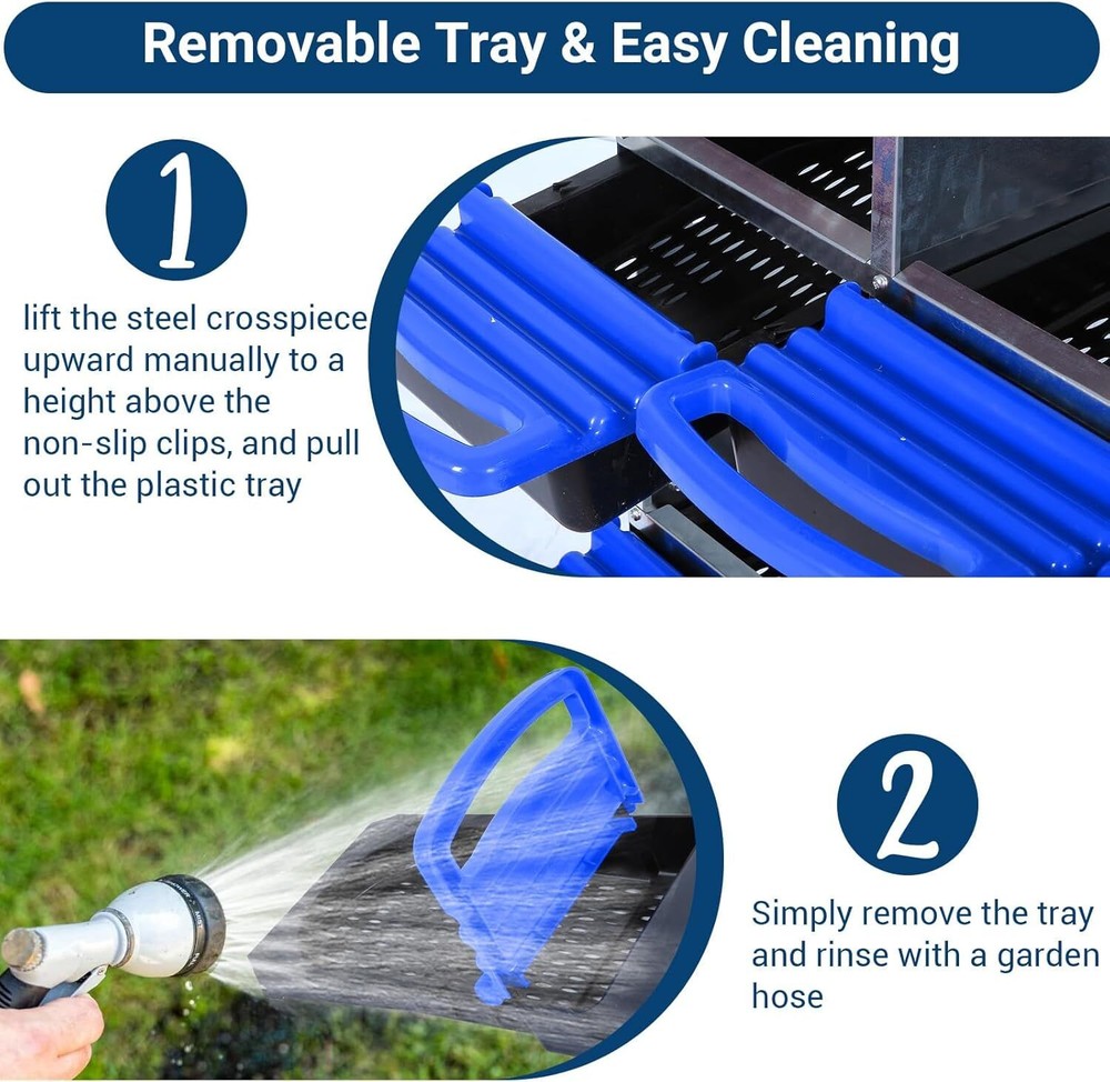 6 Holes Chicken Nesting Box with Legs Hen Laying Boxes Roll Away Nesting Box