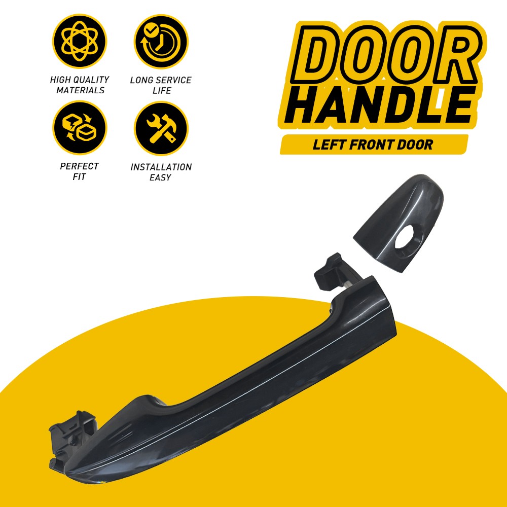 Door Handle Front Left Outside For 2011-2016 Toyota Sienna Driver Side Black