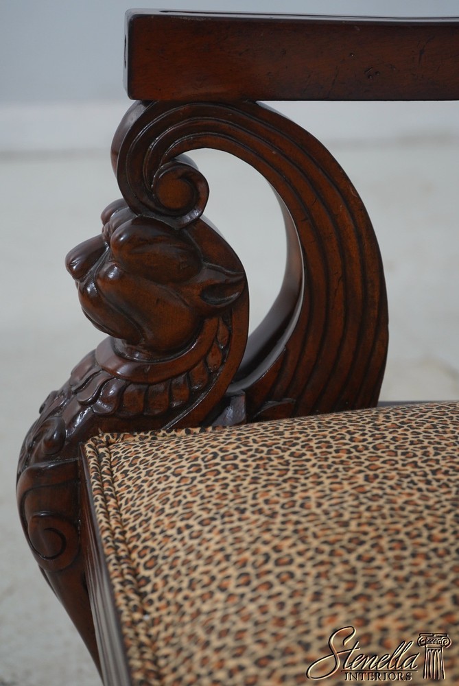 69213: Pair MAITLAND SMITH Lion Head Regency Armchairs
