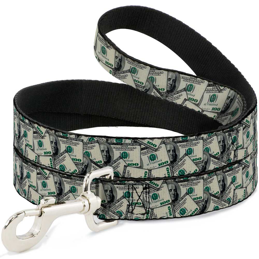 Dog Leash Benjamins NARROW 0.5"