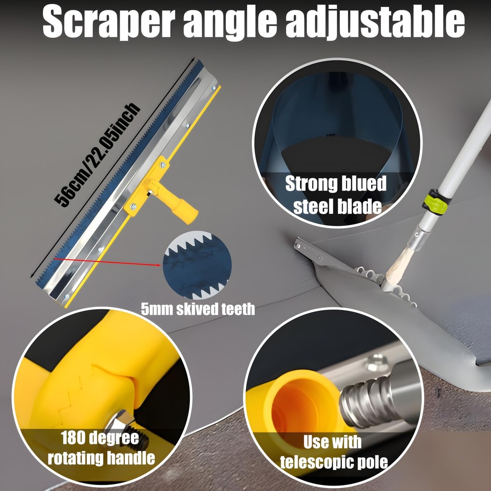 Self Leveling Cement Tool Kit,Epoxy Flooring Tool Kit,Self-Leveling Rake,Spik...