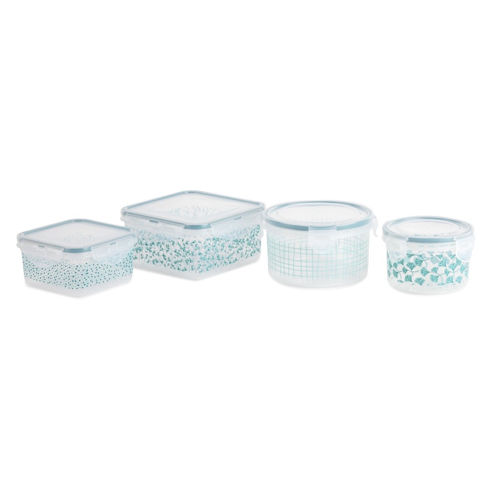Floral Food Storage Containers 16PC Set W Stackable & BPA Free New
