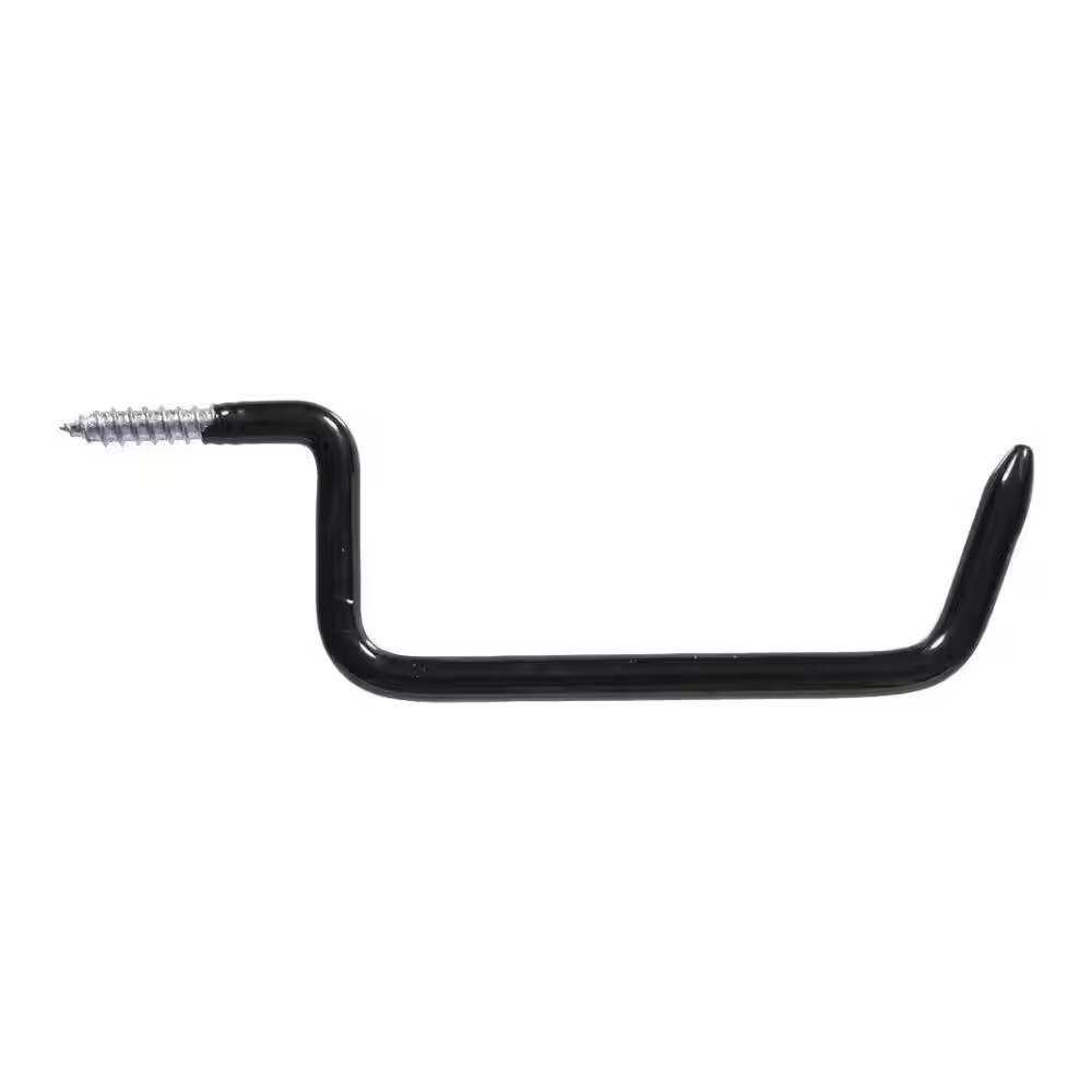 4 In. Ladder Hook in Black Vinyl Coated (20-Pack)