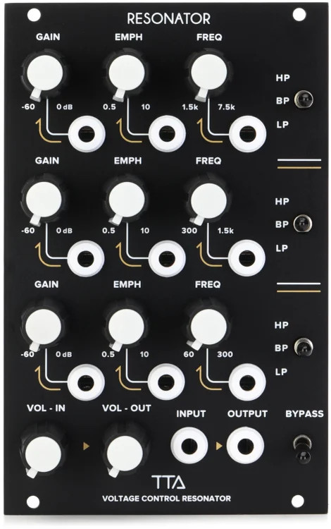 Tiptop Audio Resonator VCA Resonator Eurorack Module