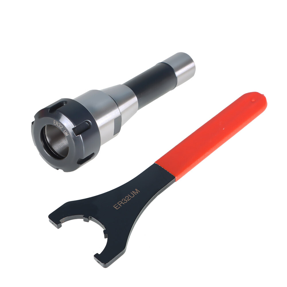 R8 7/16" Thread Collet Chuck Holder Fixed CNC Lathe+25-45 Spanner ER32