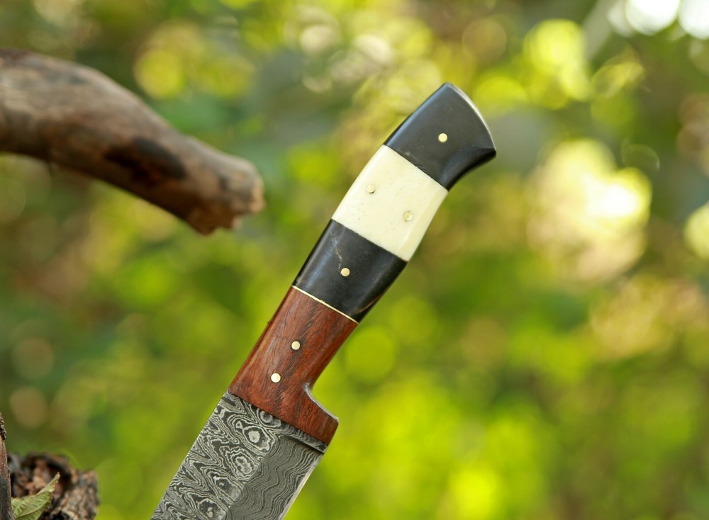 custom handmade Damascus bush craft knife
