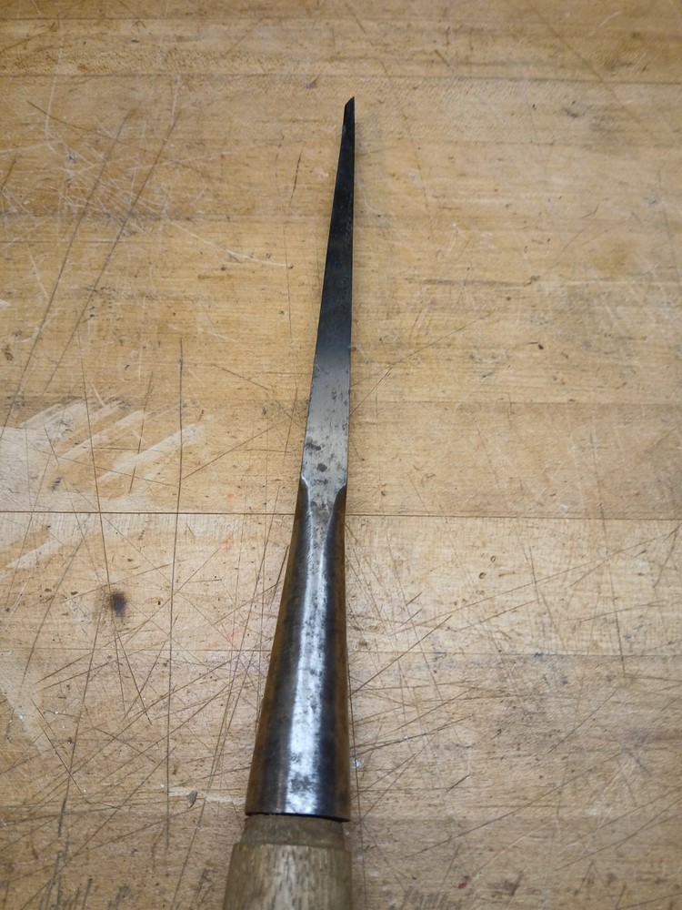 ANTIQUE UNDERHILL EDGE TOOL CO. 1/2" MORTICE CHISEL *LONG* EXCELLENT CONDITION!