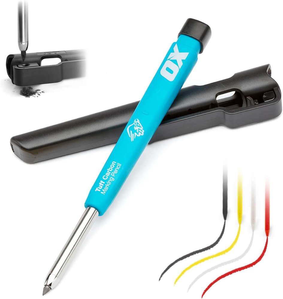 OX Tools Carpenter Pencils Mechanical Set – Heavy Duty Construction Pencil with