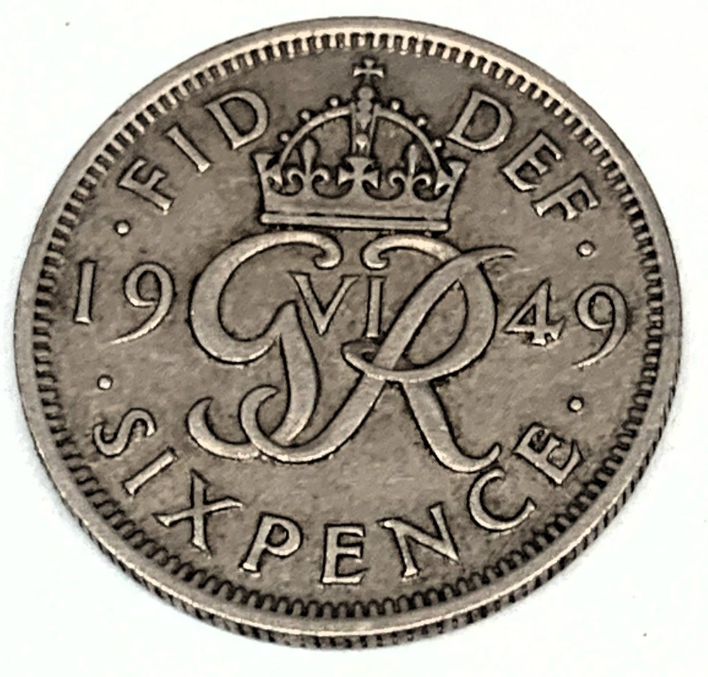 # C8391    GREAT BRITAIN     COIN,    SIXPENCE    1949