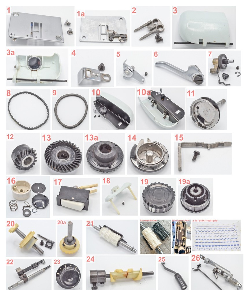 NECCHI 544 Lydia Mk1 (Original Model) Sewing Machine Parts