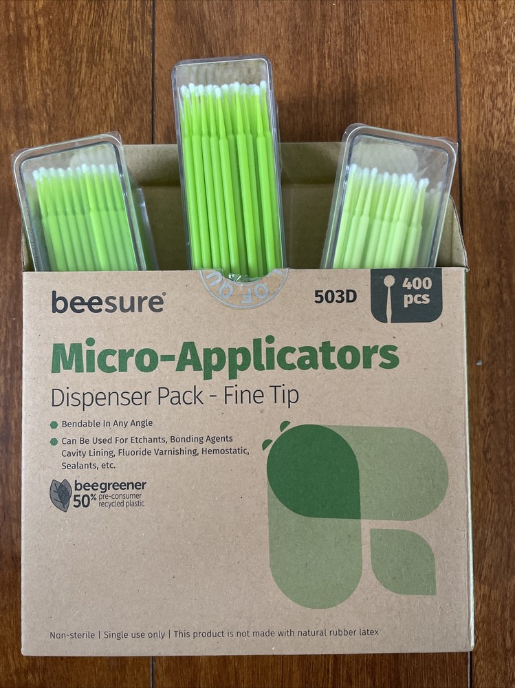 300 Pcs Dental Disposable Micro Applicator Brush Bendable By Beesure.