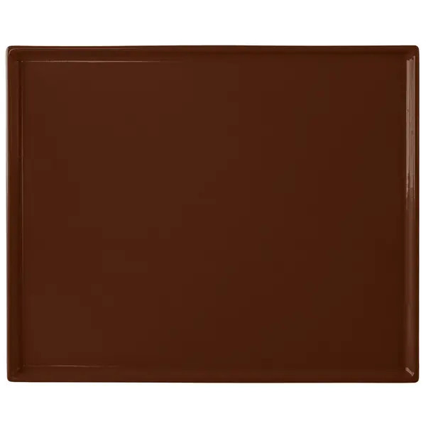 TableCraft CW2112BR Rectangular Half Size Cooling Serving Tray - Brown