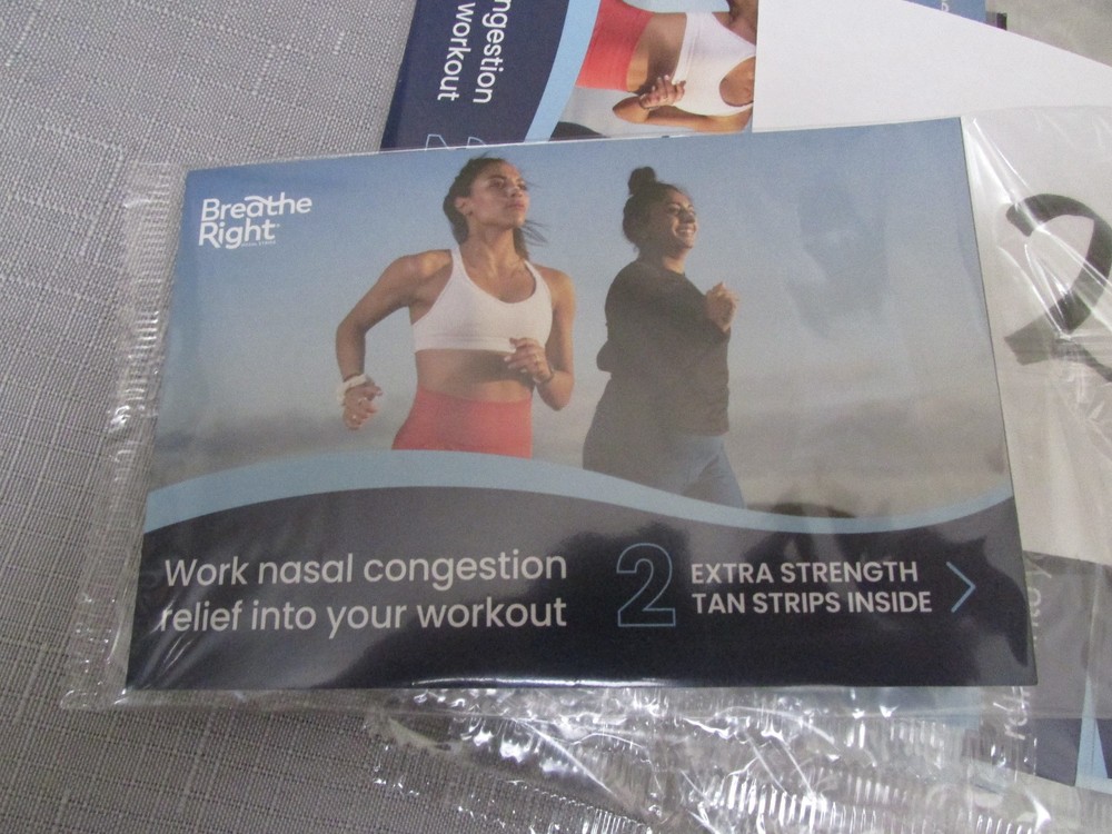 25 Breathe Right Sample Packs 2 Extra Strength Tan Strips Per Pack = 50 Strips