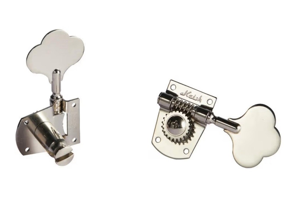 KAISH Cloverleaf 5 String Bass Tuners 5, 4 Right/1 Left, Chrome