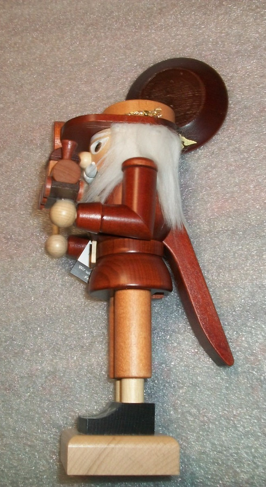 Christian Ulbricht Santa with Train Nutcracker 10” Made in Germany- defect