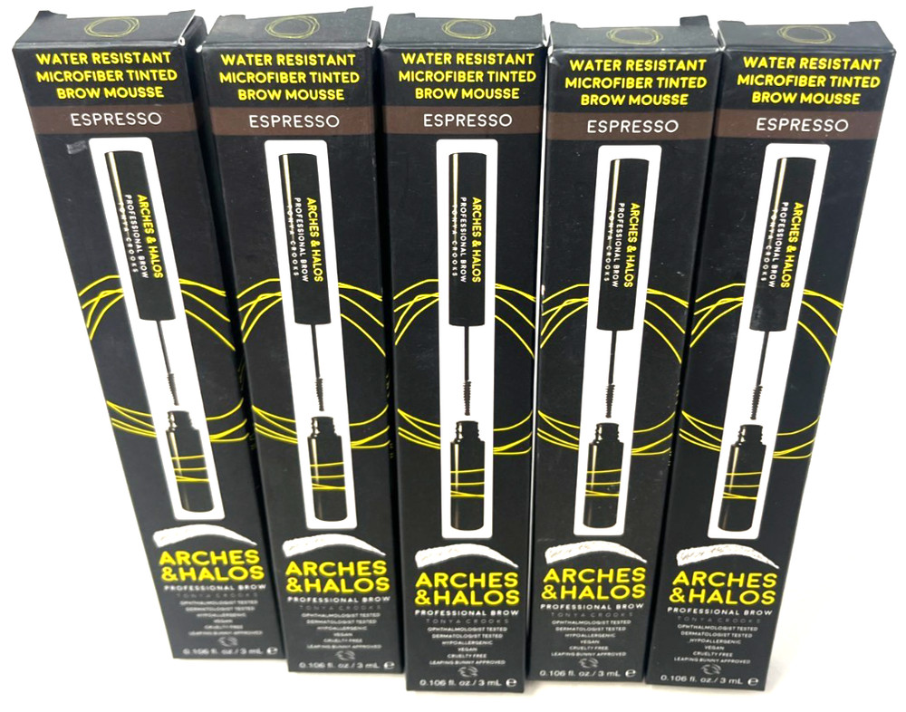 (5) Arches & Halos Microfiber Tinted Brow Mousse New In Packaging ESPRESSO
