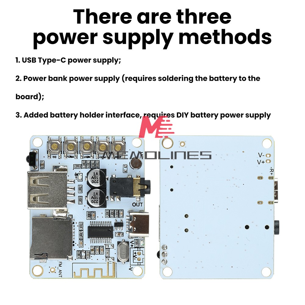 Bluetooth 5.4 Audio Receiver Board mp3 Lossless Decoder Decoding Module Type C