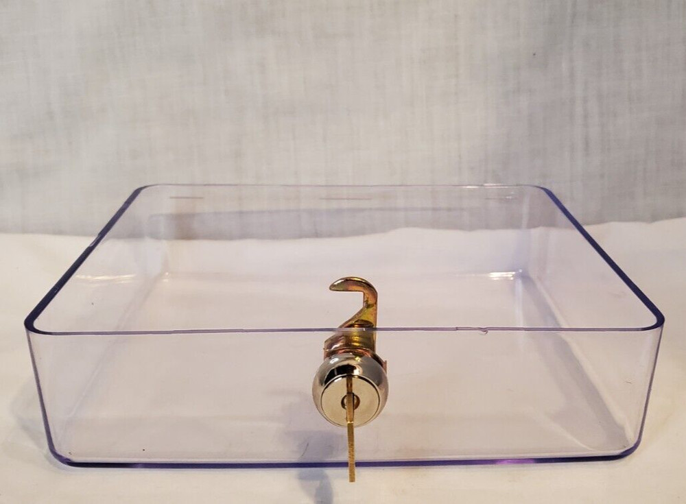 Clear Plastic Drawer Tray with Lock and Key