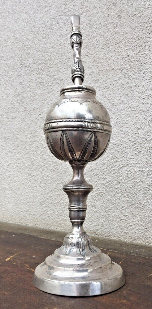 18th c. Spanish Colonial, So. American Hallmarked Silver Mate Cup & Bombilla