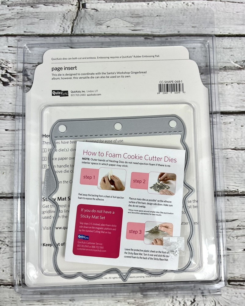 GINGERBREAD Page Insert Santa's Workshop Quickutz CC-Shape-068-1