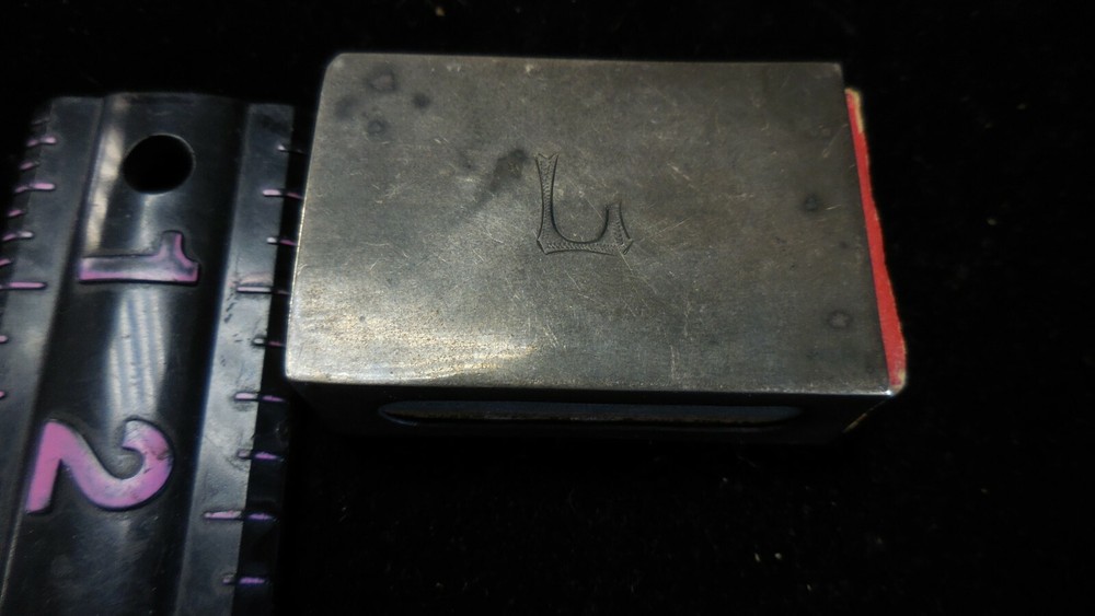 Antique Solid Sterling Silver Matchbox Holder Case Art Deco Style