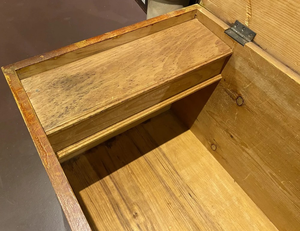 19th c Paint Decorated Blanket Chest with Till