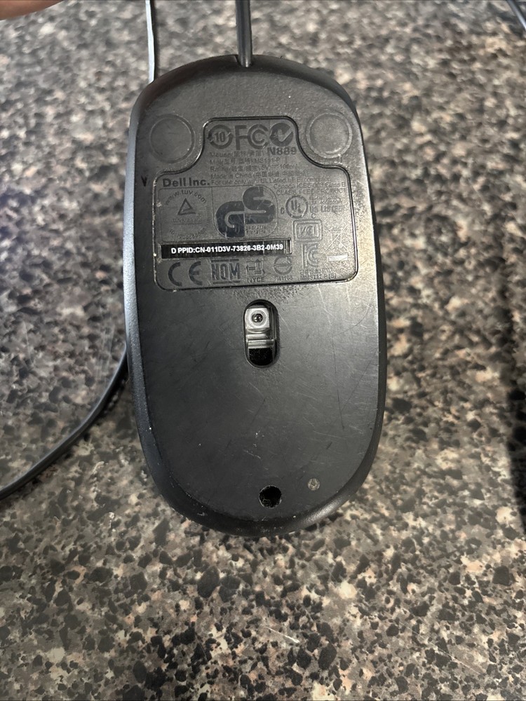 Dell 11D3V 1000 DPI Optical 3-Button USB Mouse - Black