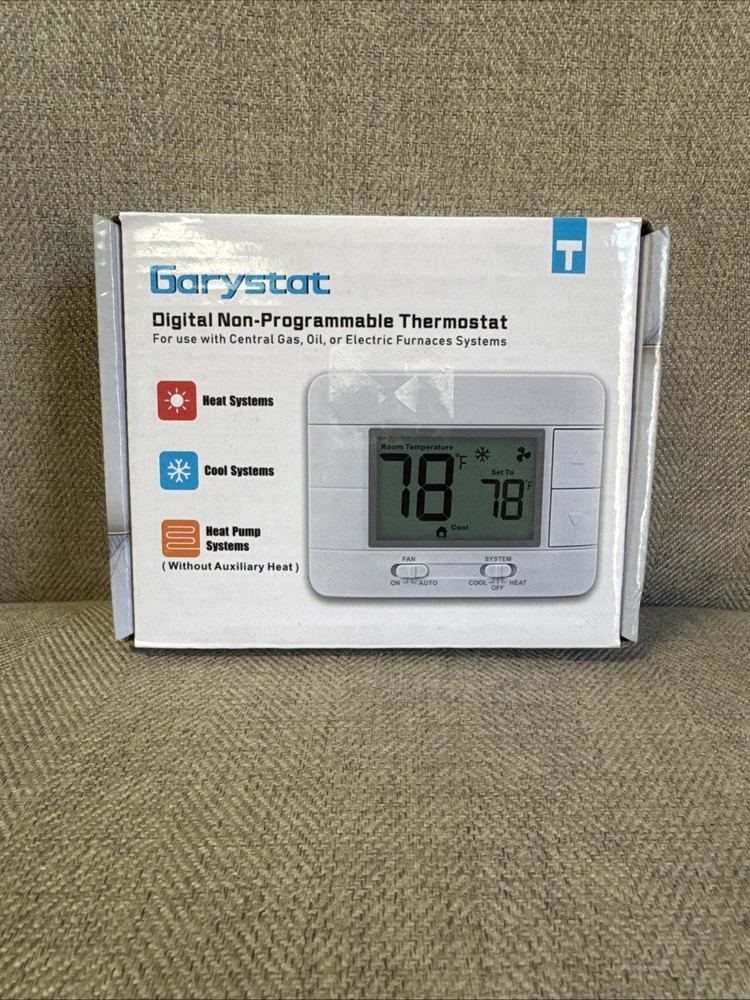 NIB Garystat Single Stage Digital Non-Programable Thermostat G701