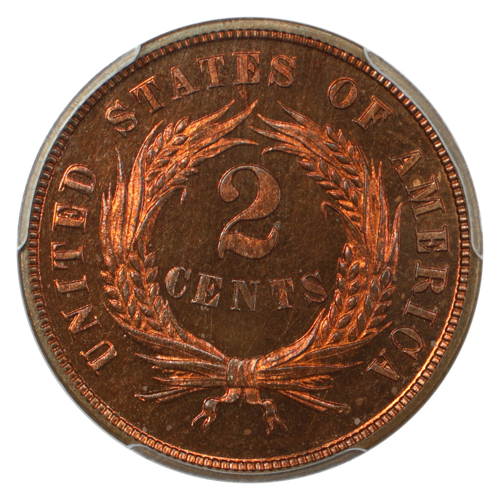 1868 2C PCGS PR66RD ex: D.L. Hansen - Two Cent - Scant Mintage