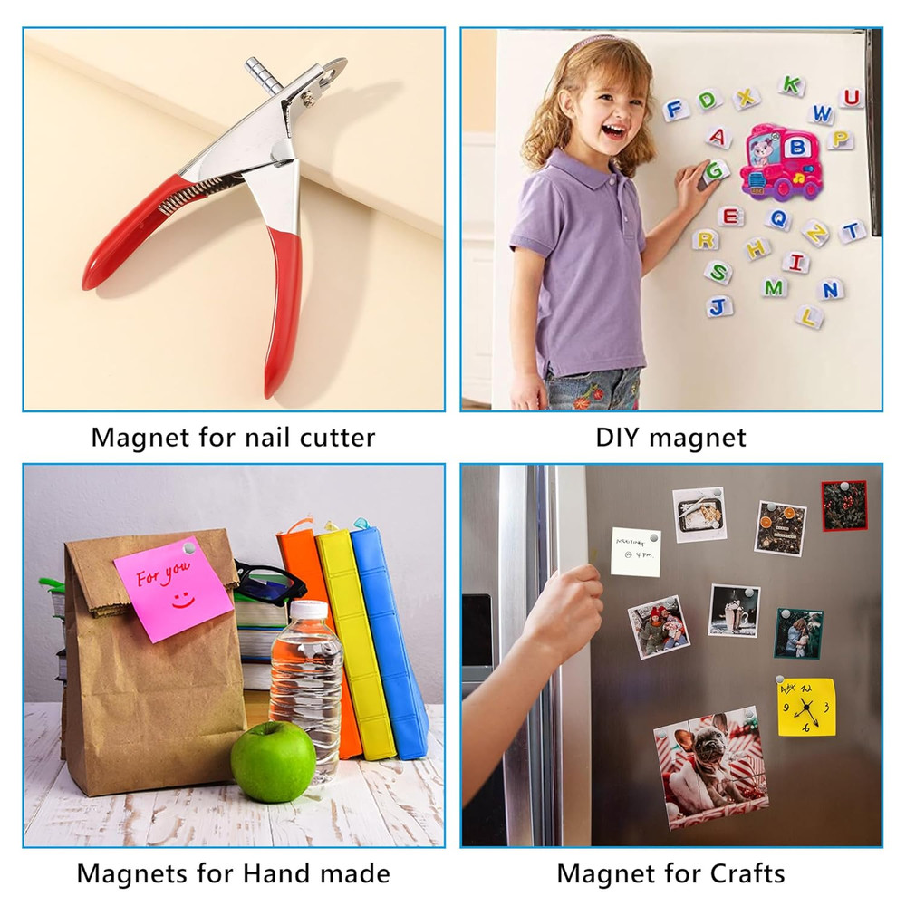 400Pcs Small Magnets, 4 Different Sizes Tiny Mini Magents, Multi-Use for Fridge,