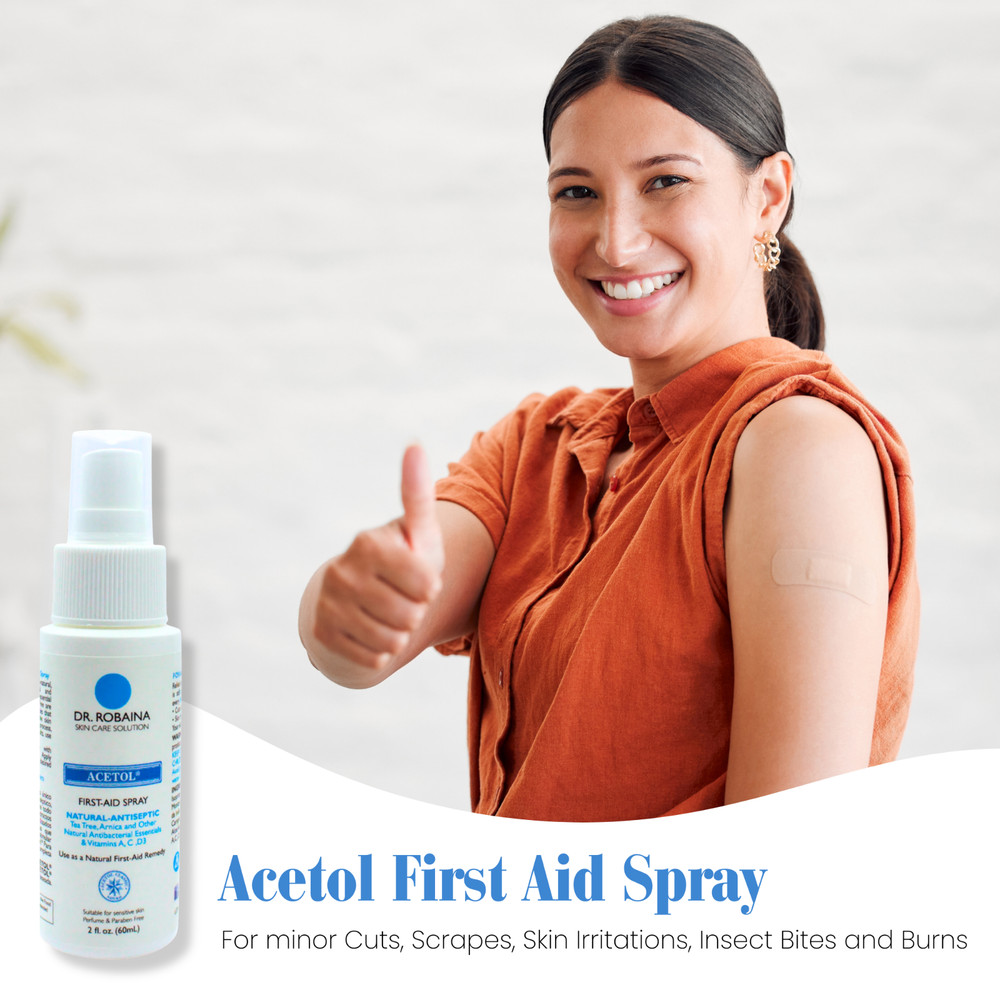 Dr. Robaina Acetol First-Aid Spray 2 fl oz – Natural-Antiseptic (2-Pack)
