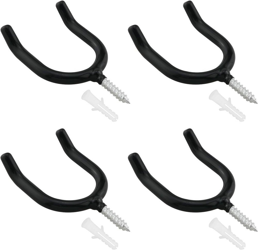 4PCS Screw In U shaped Hook Heavy Duty Wall Mounted Practical Hanging Hook for G