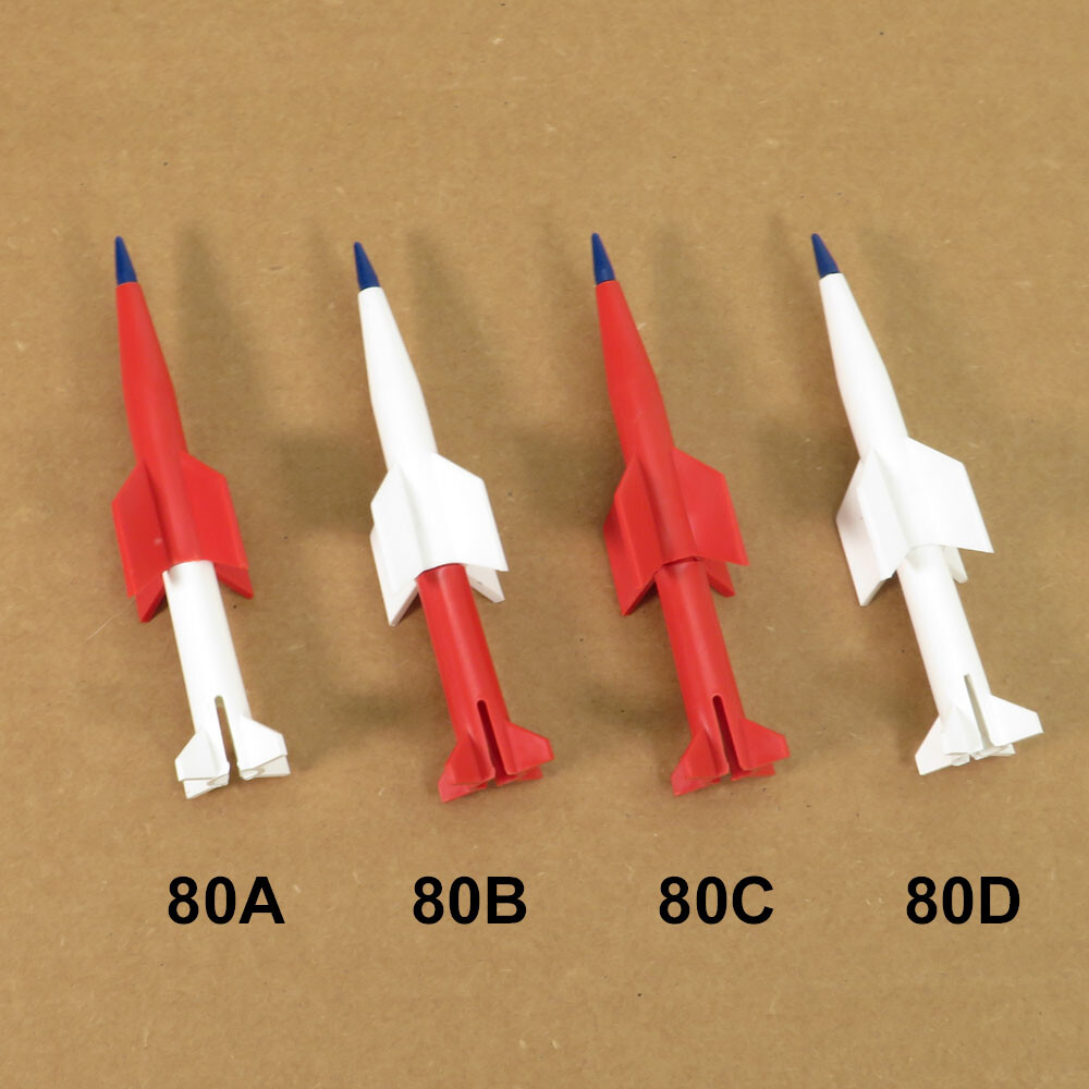6650-80 Lionel White and Red Missiles w/Tip, Various Combinations Available, 1Pc