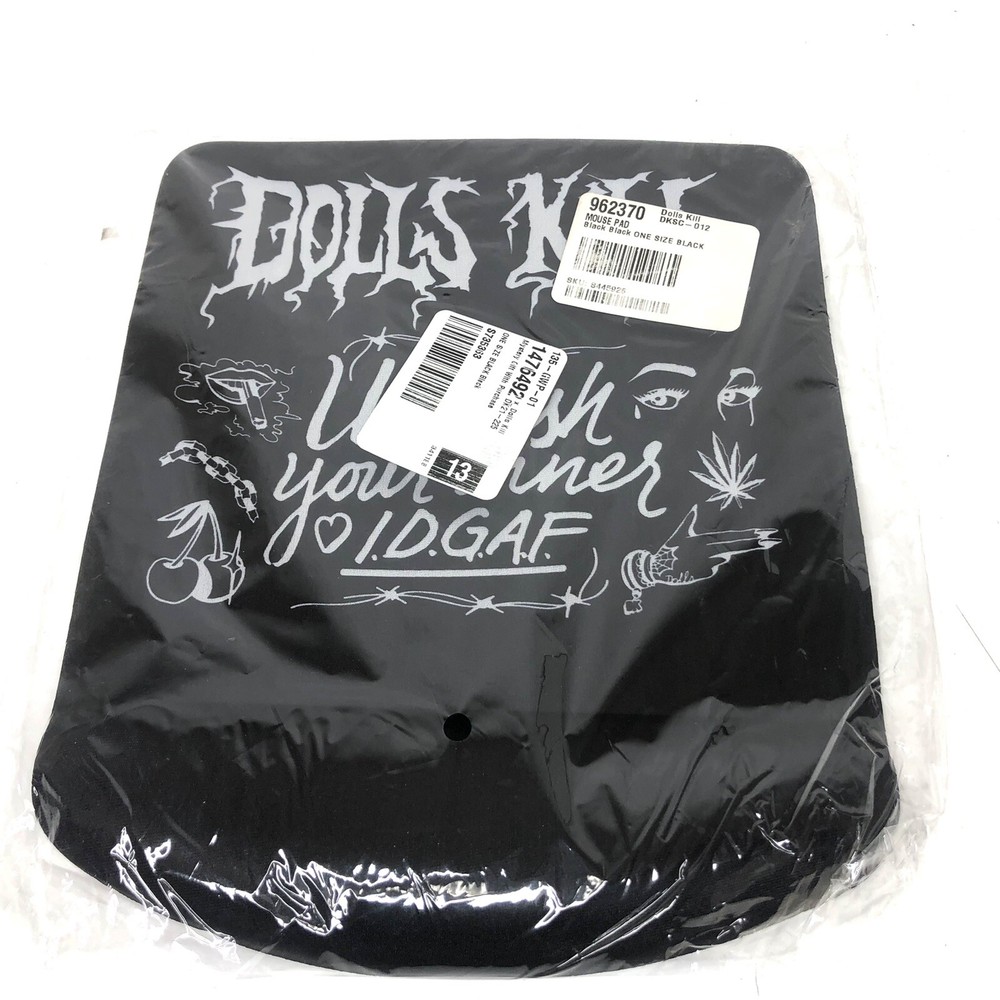 Dolls Kill Mousepad Black “Unleash Your Inner IDGAF”