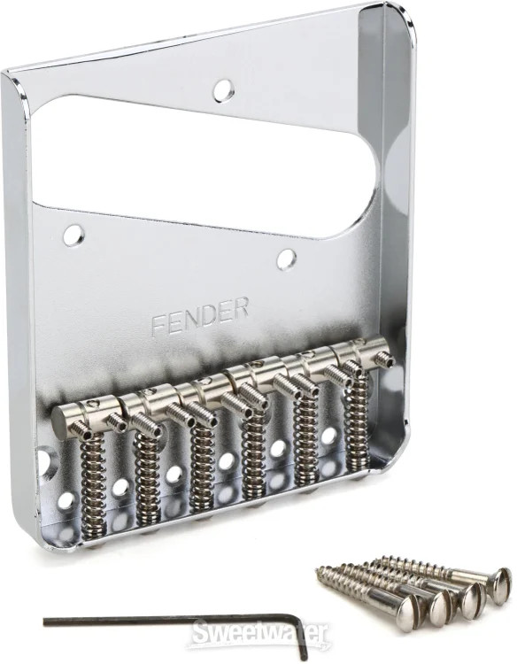 Fender 6-saddle Vintage-style Telecaster Bridge Assembly - Chrome