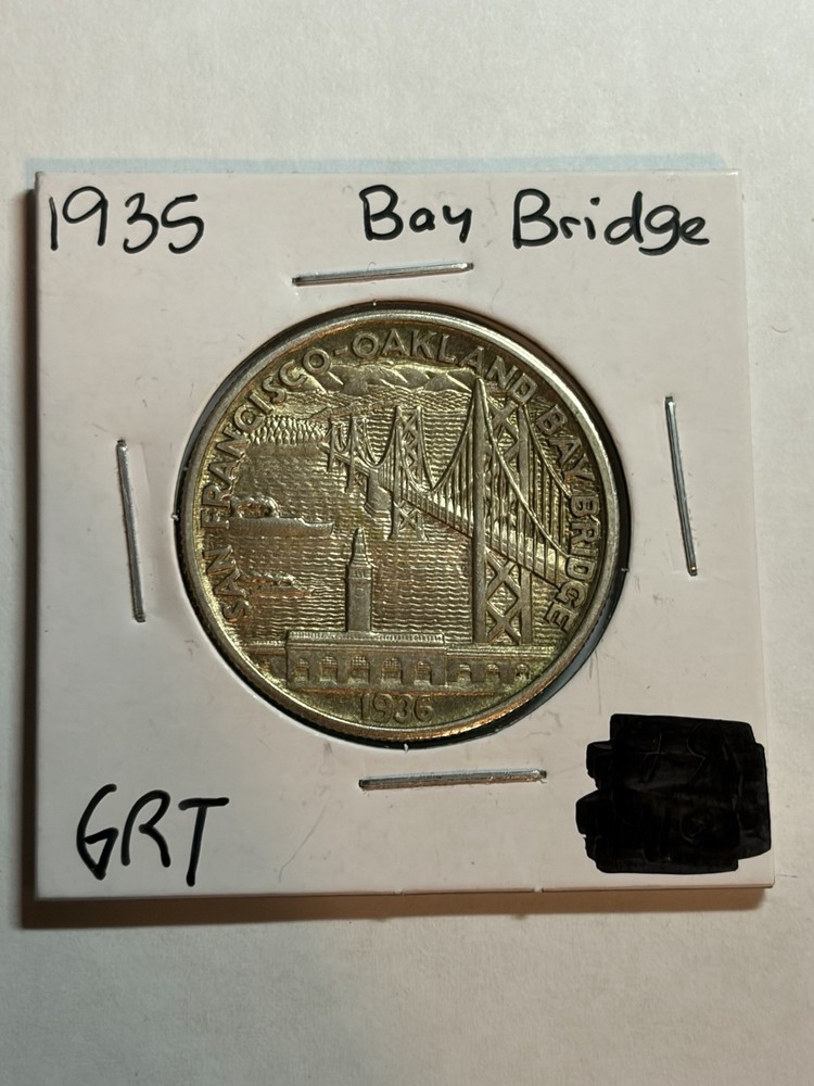 1936-S Bay Bridge Commemorative Silver Half Dollar UNC Nice Tone