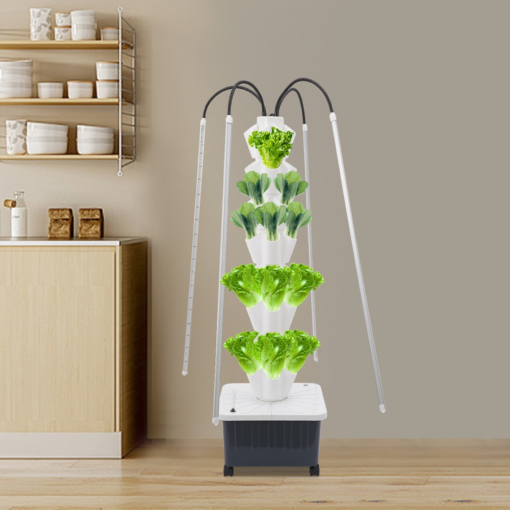 Hydroponics Vertical Growing Kit with Grow Lights, Hydroponic Growing Kit, Home