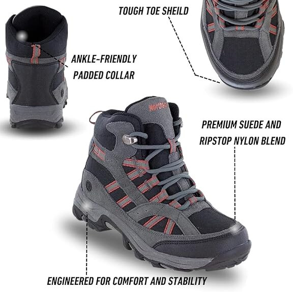Northside Kids Rampart Hiker Black/Grey (Select Size)