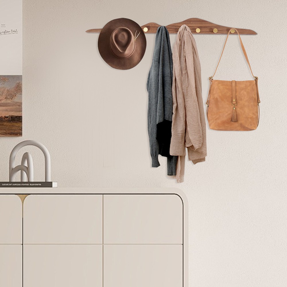 Creative Mountain-Shaped Coat Hooks for Wall Decoration with 8 Hooks