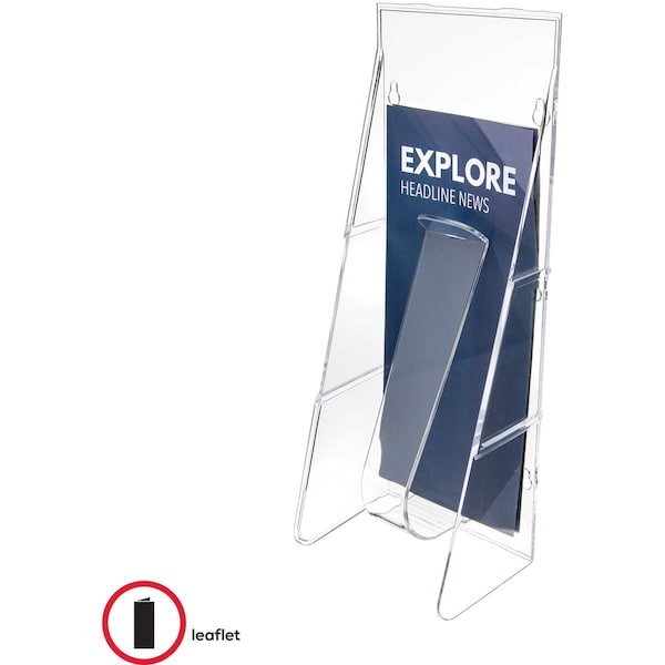 Deflecto 55601Gr Leaflet Holder, 1 Compartment, Clear