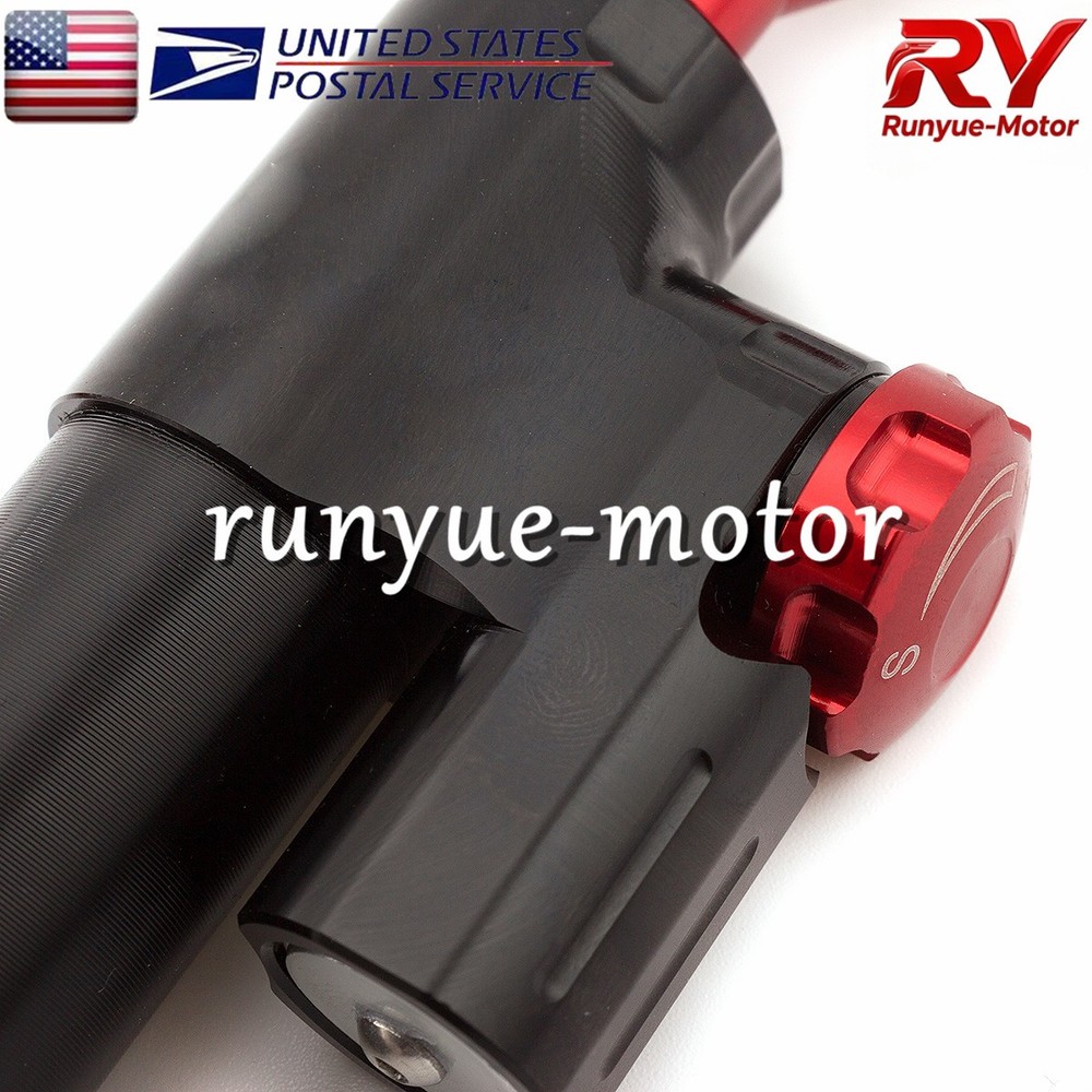 Adjust Steering Damper Stabilizer Linear Control Universal Aluminum Black+Red