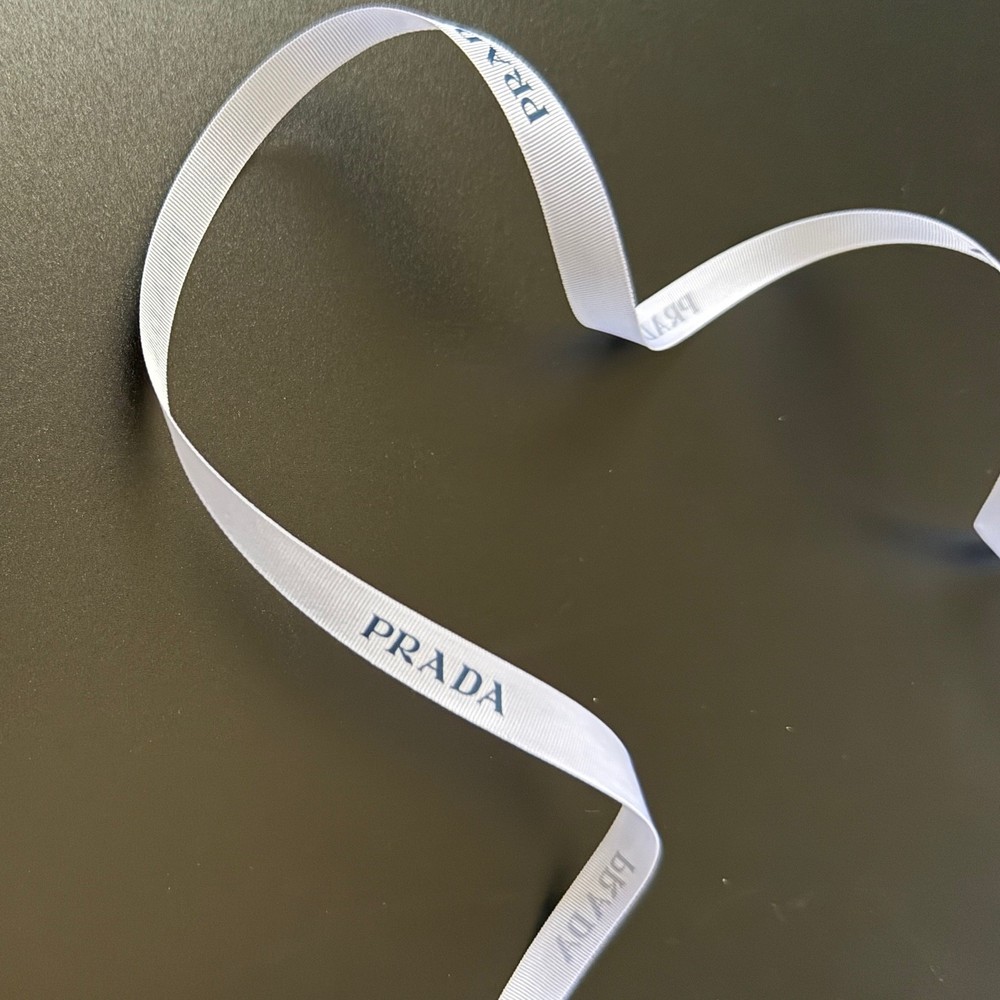 Authentic Prada Ribbon White wide 3/8" Length 10 meters