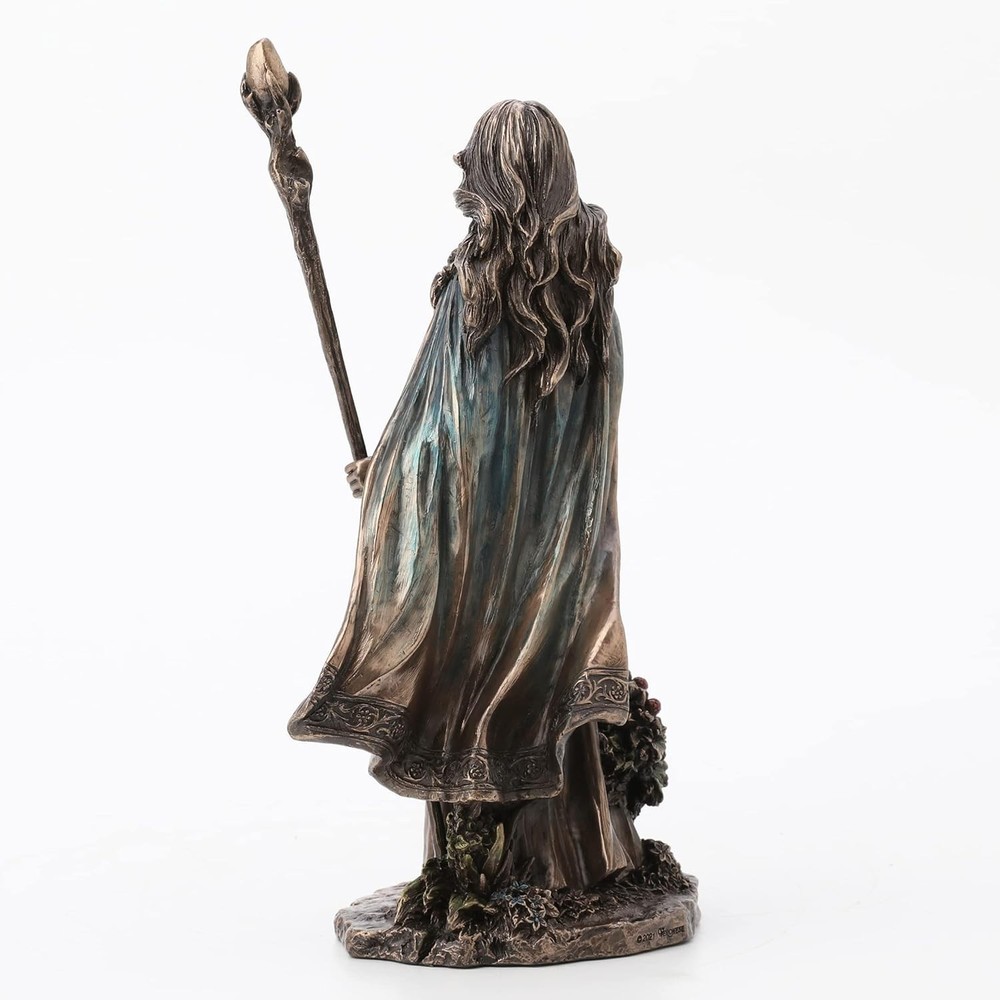 Mythological Valkyrie Statue, 9.5 Inch Cold Cast Bronze for Tabletop Display