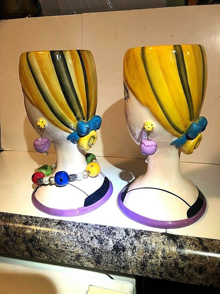 Bab's Head Vase & Woman Face Modern ceramic version